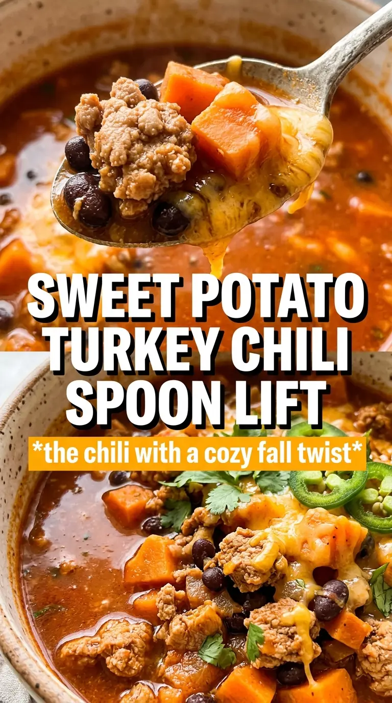 Sweet Potato Turkey Chili hearty bowl, smoky, comforting
